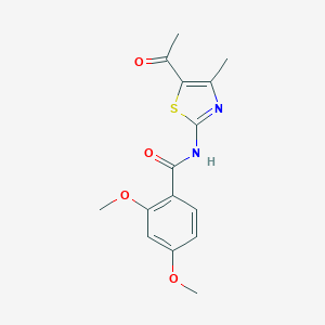 molecular formula C15H16N2O4S B331816 N-(5-acetyl-4-methyl-1,3-thiazol-2-yl)-2,4-dimethoxybenzamide 