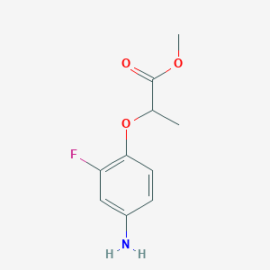 molecular formula C10H12FNO3 B3318160 Methyl 2-(4-amino-2-fluorophenoxy)propanoate CAS No. 99045-12-2