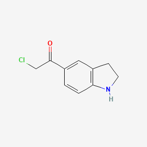 molecular formula C10H10ClNO B3318179 Ethanone, 2-chloro-1-(2,3-dihydro-1H-indol-5-yl)- CAS No. 99058-22-7