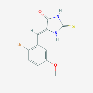 molecular formula C11H9BrN2O2S B331820 (5Z)-5-(2-bromo-5-methoxybenzylidene)-2-thioxoimidazolidin-4-one 