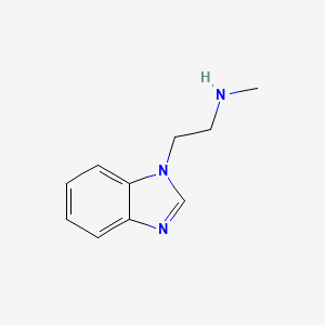 molecular formula C10H13N3 B3318222 N-[2-(1H-benzimidazol-1-yl)ethyl]-N-methylamine CAS No. 99168-05-5
