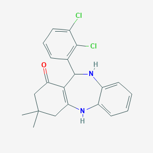 molecular formula C21H20Cl2N2O B331823 6-(2,3-dichlorophenyl)-9,9-dimethyl-6,8,10,11-tetrahydro-5H-benzo[b][1,4]benzodiazepin-7-one 