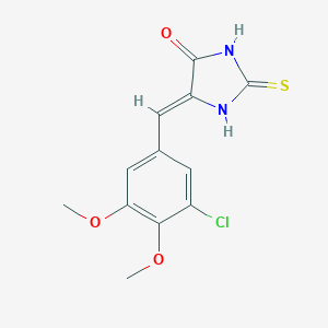 molecular formula C12H11ClN2O3S B331825 (5Z)-5-[(3-chloro-4,5-dimethoxyphenyl)methylidene]-2-sulfanylideneimidazolidin-4-one CAS No. 6380-40-1