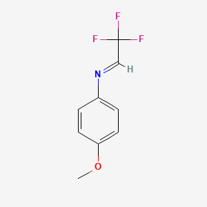 molecular formula C9H8F3NO B3318281 N-(2,2,2-Trifluoroethylidene)-4-methoxyaniline CAS No. 99333-34-3