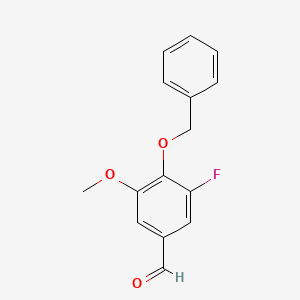 molecular formula C15H13FO3 B3318312 4-苄氧基-5-氟-3-甲氧基苯甲醛 CAS No. 99387-67-4