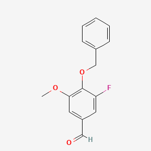 B3318312 4-Benzyloxy-5-fluoro-3-methoxybenzaldehyde CAS No. 99387-67-4