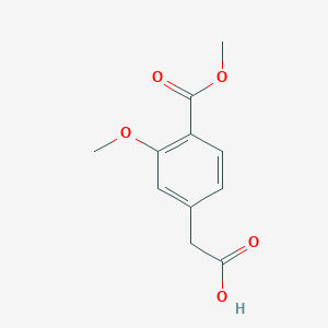 molecular formula C11H12O5 B3318352 2-(3-Methoxy-4-(methoxycarbonyl)phenyl)acetic acid CAS No. 99470-00-5