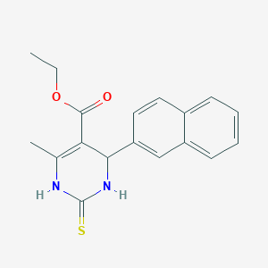 molecular formula C18H18N2O2S B331836 Ethyl 6-methyl-4-(2-naphthyl)-2-thioxo-1,2,3,4-tetrahydro-5-pyrimidinecarboxylate 