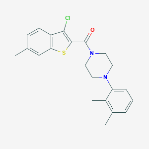 molecular formula C22H23ClN2OS B331844 (3-Chloro-6-methyl-1-benzothiophen-2-yl)[4-(2,3-dimethylphenyl)piperazino]methanone 