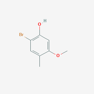 molecular formula C8H9BrO2 B3318445 Phenol, 2-bromo-5-methoxy-4-methyl- CAS No. 99768-19-1