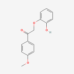 molecular formula C15H14O4 B3318453 2-(2-Hydroxy-phenoxy)-1-(4-methoxy-phenyl)-ethanone CAS No. 99783-89-8