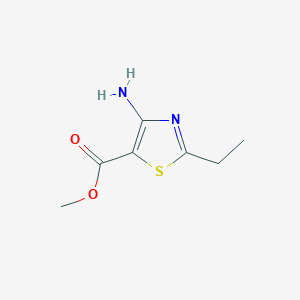molecular formula C7H10N2O2S B3318498 Methyl 4-amino-2-ethyl-1,3-thiazole-5-carboxylate CAS No. 99967-79-0