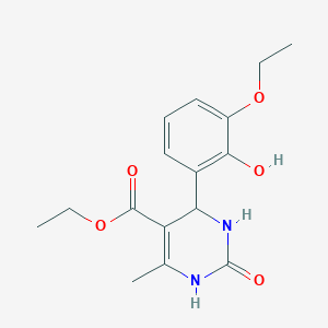 Ethyl 4-(3-ethoxy-2-hydroxyphenyl)-6-methyl-2-oxo-1,2,3,4-tetrahydropyrimidine-5-carboxylate