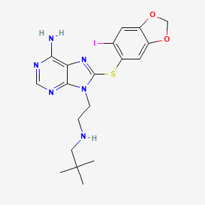 molecular formula C19H23IN6O2S B3318515 Icapamespib CAS No. 1000999-96-1