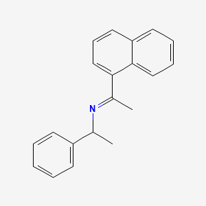 molecular formula C20H19N B3318548 N-(1-(Naphthalen-1-yl)ethylidene)-1-phenylethanamine CAS No. 100430-66-8