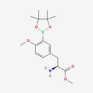 molecular formula C17H26BNO5 B3318554 Methyl (S)-2-amino-3-(4-methoxy-3-(4,4,5,5-tetramethyl-1,3,2-dioxaborolan-2-YL)phenyl)propanoate CAS No. 1004524-42-8