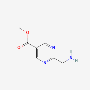 molecular formula C7H9N3O2 B3318561 Methyl 2-(aminomethyl)pyrimidine-5-carboxylate CAS No. 1004973-23-2