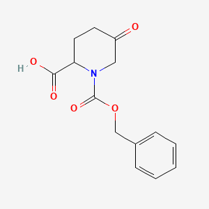 molecular formula C14H15NO5 B3318565 1-((Benzyloxy)carbonyl)-5-oxopiperidine-2-carboxylic acid CAS No. 100711-68-0