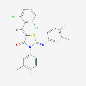 molecular formula C26H22Cl2N2OS B331863 5-(2,6-Dichlorobenzylidene)-3-(3,4-dimethylphenyl)-2-[(3,4-dimethylphenyl)imino]-1,3-thiazolidin-4-one 