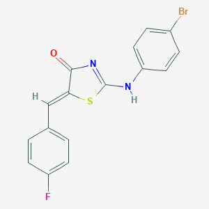 molecular formula C16H10BrFN2OS B331879 (5Z)-2-(4-bromoanilino)-5-[(4-fluorophenyl)methylidene]-1,3-thiazol-4-one 