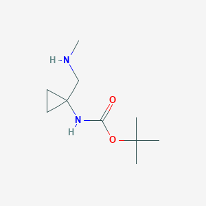 molecular formula C10H20N2O2 B3318802 tert-Butyl N-{1-[(methylamino)methyl]cyclopropyl}carbamate CAS No. 1026613-79-5