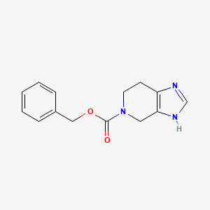 molecular formula C14H15N3O2 B3318803 benzyl 6,7-dihydro-3H-imidazo[4,5-c]pyridine-5(4H)-carboxylate CAS No. 1026689-58-6