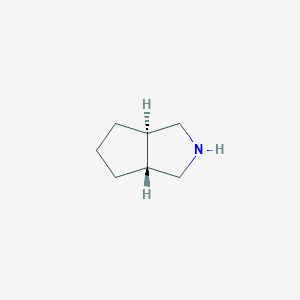 molecular formula C7H13N B3318811 Cyclopenta[c]pyrrole, octahydro-, (3aR,6aR)-rel- CAS No. 10268-00-5
