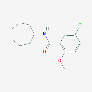 molecular formula C15H20ClNO2 B331883 5-chloro-N-cycloheptyl-2-methoxybenzamide 