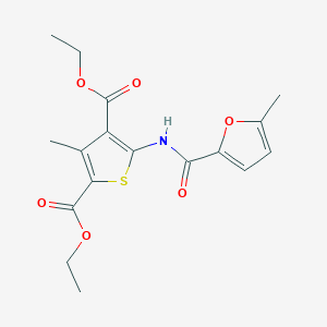 molecular formula C17H19NO6S B331888 Diethyl 3-methyl-5-[(5-methyl-2-furoyl)amino]-2,4-thiophenedicarboxylate 