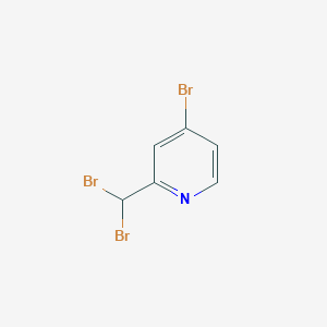 molecular formula C6H4Br3N B3318884 Pyridine, 4-bromo-2-(dibromomethyl)- CAS No. 1032650-80-8