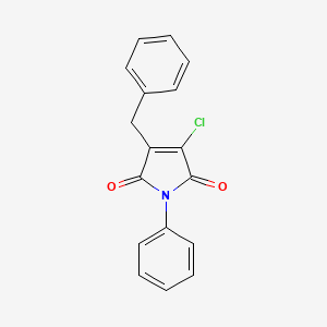molecular formula C17H12ClNO2 B3318898 3-Benzyl-4-chloro-1-phenyl-2,5-dihydro-1H-pyrrole-2,5-dione CAS No. 1033200-81-5