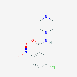 molecular formula C12H15ClN4O3 B331893 5-chloro-N-(4-methylpiperazin-1-yl)-2-nitrobenzamide 