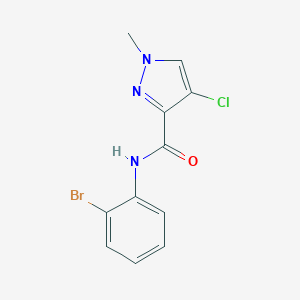 molecular formula C11H9BrClN3O B331894 N-(2-bromophenyl)-4-chloro-1-methyl-1H-pyrazole-3-carboxamide 