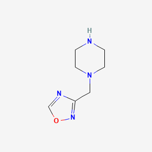 molecular formula C7H12N4O B3318962 3-(Piperazin-1-ylmethyl)-1,2,4-oxadiazole CAS No. 1042795-92-5