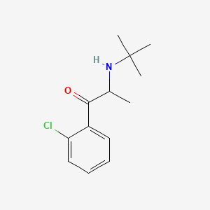 molecular formula C13H18ClNO B3319008 2-(Tert-butylamino)-1-(2-chlorophenyl)propan-1-one CAS No. 1049974-40-4