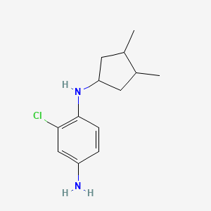 molecular formula C13H19ClN2 B3319029 2-Chloro-N1-(3,4-dimethylcyclopentyl)benzene-1,4-diamine CAS No. 1053083-72-9