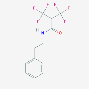 molecular formula C12H11F6NO B331905 3,3,3-trifluoro-N-(2-phenylethyl)-2-(trifluoromethyl)propanamide 