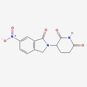 molecular formula C13H11N3O5 B3319082 1-Oxo-2-(2,6-dioxopiperidin-3-yl)-6-nitroisoindoline CAS No. 1063995-49-2