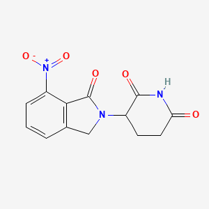 molecular formula C13H11N3O5 B3319084 1-Oxo-2-(2,6-dioxopiperidine-3-yl)-7-nitroisoindoline CAS No. 1063995-54-9