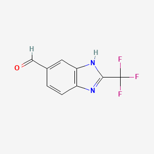 molecular formula C9H5F3N2O B3319089 2-(Trifluoromethyl)-1h-benzo[d]imidazole-6-carbaldehyde CAS No. 106429-45-2