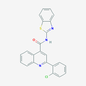 molecular formula C23H14ClN3OS B331913 N-(1,3-benzothiazol-2-yl)-2-(2-chlorophenyl)quinoline-4-carboxamide 