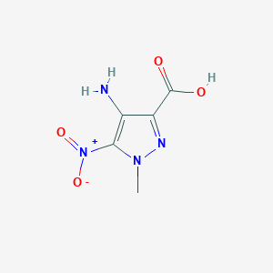 molecular formula C5H6N4O4 B3319148 4-Amino-1-methyl-5-nitro-1H-pyrazole-3-carboxylic acid CAS No. 107259-81-4