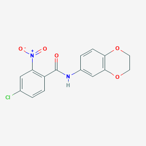 molecular formula C15H11ClN2O5 B331916 4-chloro-N-(2,3-dihydro-1,4-benzodioxin-6-yl)-2-nitrobenzamide 