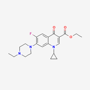 molecular formula C21H26FN3O3 B3319173 Ethyl 1-cyclopropyl-6-fluoro-1,4-dihydro-4-oxo-7-(4-ethyl-1-piperazinyl)-3-quinolinecarboxylate CAS No. 107884-19-5