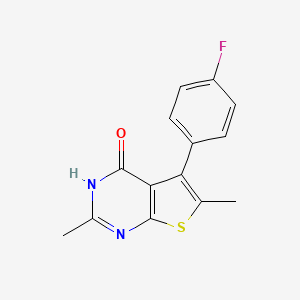 5-(4-fluorophenyl)-2,6-dimethyl-3H,4H-thieno[2,3-d]pyrimidin-4-one