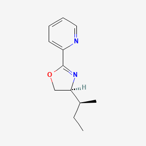 molecular formula C12H16N2O B3319229 (S)-2-(2-Pyridinyl)-4-[(S)-sec-butyl]-2-oxazoline CAS No. 108915-03-3