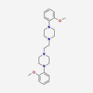 molecular formula C24H34N4O2 B3319244 1,2-Bis(4-(2-methoxyphenyl)piperazin-1-yl)ethane CAS No. 108997-11-1