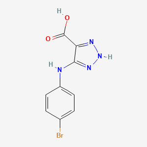 molecular formula C9H7BrN4O2 B3319254 5-[(4-Bromophenyl)amino]-1H-1,2,3-triazole-4-carboxylic acid CAS No. 1092352-69-6
