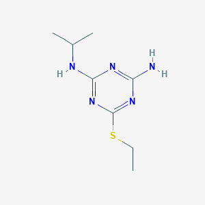 molecular formula C8H15N5S B3319261 2-Amino-4-isopropylamino-6-ethylthio-1,3,5-triazine CAS No. 1092352-75-4