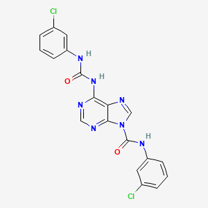 N-(3-Chlorophenyl)-6-[[[(3-chlorophenyl)amino]carbonyl]amino]-9H-purine-9-carboxamide